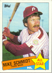 1985 Topps Baseball Cards      714     Mike Schmidt AS